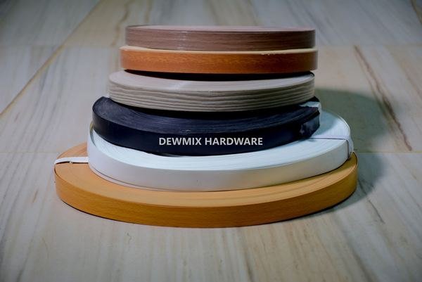 PVC Edge Banding Tape — Wood Grain / White / Black
