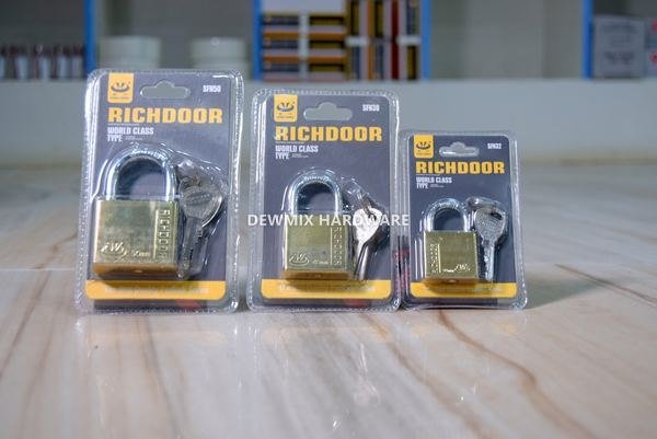 Richdoor Brass Padlock Set 3 Sizes 2