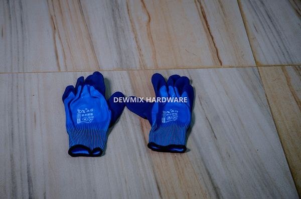 Blue Nitrile Chemical-Resistant Rubber Gloves