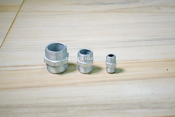 Galvanized Steel Reducing Hex Nipple Set 3 Sizes