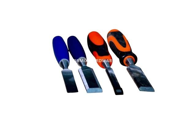 Wood Chisels Set 4-Piece Blue Orange Handle