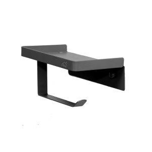 Gun Grey Tissue Holder with Upper Shelf