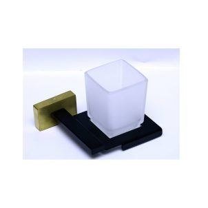 Glass Square Tumbler Holder Glass Toothbrush Hol