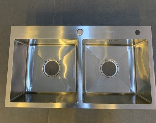 Double Stainless Steel Sink 78Cm by 43Cm 1