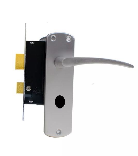 Bathroom Lever Lockset with Phoenix Handle