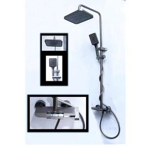 Gun Grey Aluminium Piano Shower Mixer