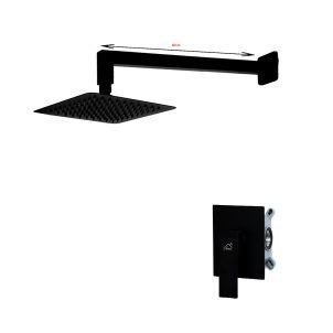 Way Complete Concealed Black Shower Mixer