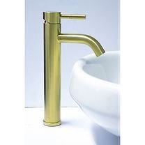 Basin Mixer High Neck Brushed Gold