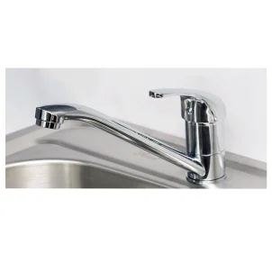 Chrome Long Neck Kitchen Pillar Mixer Tap