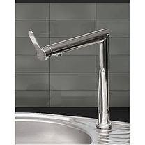 High Neck Kitchen Pillar Mixer Mirror