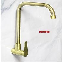 Long Neck Kitchen Bib Tap Gold