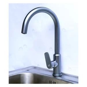 Silver Grey Aluminium Kitchen Mixer Tap